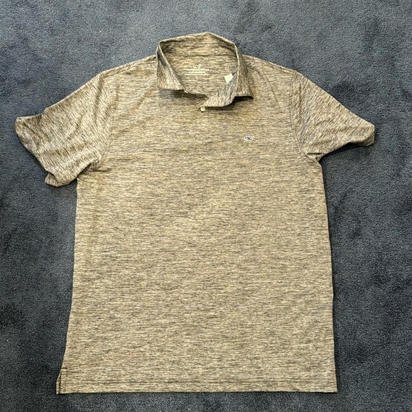 Vineyard Vines - Men’s Performance Polo Shirt - Large - Marbled Grey - Picture 1 of 4